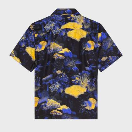 Vilebrequin - Coral Reef Bowling-hemd Aus Seide Für Herren - Hemd - Courbis - Schwarz - Größe M – Bild 2