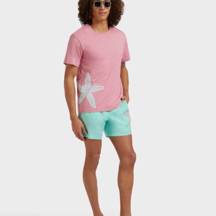 Vilebrequin - Placed Starlettes T-shirt Aus Bio-baumwolle Für Herren - T-shirt - Tareck - Rosa - Größe M – Bild 5