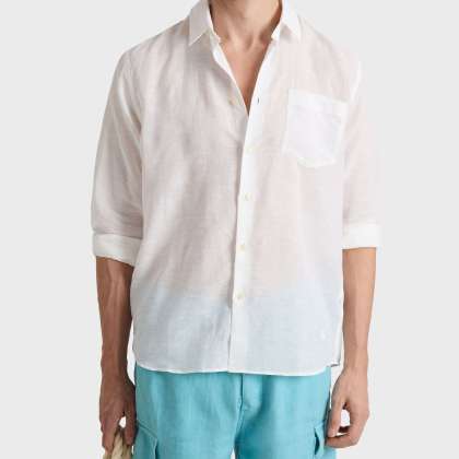 Vilebrequin - Turtle Monogram Hemd Aus Leinen Und Baumwolle Für Herren - Hemd - Caroubis - Weiss - Größe XL – Bild 3