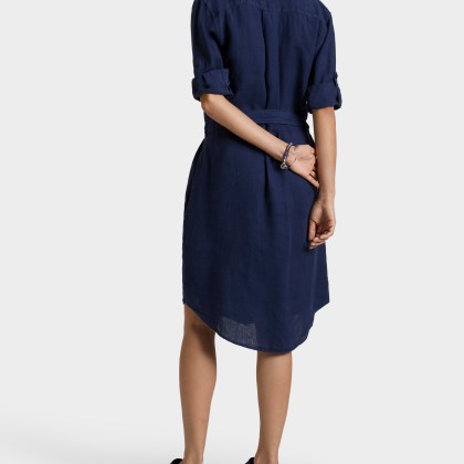 Vilebrequin - Solid Hemdkleid Aus Leinen Für Damen - Kleid - Ludovie - Blau - Größe M – Bild 4