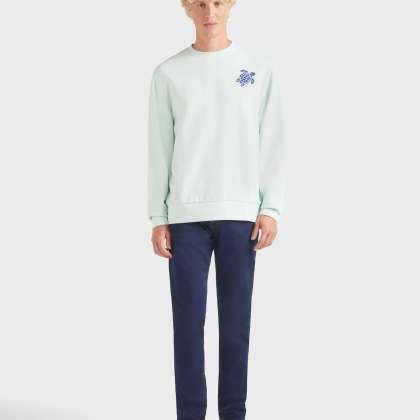 Vilebrequin - Turtle Sweatshirt Mit Rundhalsausschnitt Aus Bio-baumwolle Für Herren - Sweatshirt - Jorasses - Blau - Größe XL – Bild 3