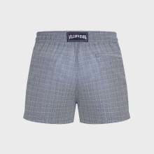 Vilebrequin - Prince Of Wales Check Badeshorts Aus Ultradünner Wolle Für Herren - Bademode - Milton - Blau - Größe L