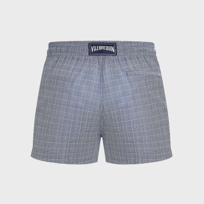 Vilebrequin - Prince Of Wales Check Badeshorts Aus Ultradünner Wolle Für Herren - Bademode - Milton - Blau - Größe M – Bild 2