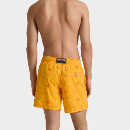 Vilebrequin - Herren-badeshorts Micro Tortues Diagonales Bestickt – Limitierte Auflage - Bademode - Mistral - Orange - Größe XXXL – Bild 4