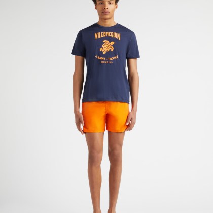 Vilebrequin - T-shirt Aus Baumwolle Mit Logoprägung Für Herren - T-shirt - Portisol - Blau - Größe XL – Bild 3