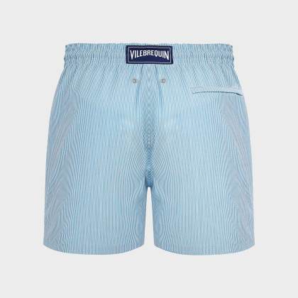Vilebrequin - Ultrafeine Woll-badeshorts Für Herren Mit Tailoring-mironadelstreifen - Bademode - Moopea - Blau - Größe S – Bild 2
