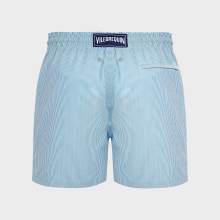Vilebrequin - Ultrafeine Woll-badeshorts Für Herren Mit Tailoring-mironadelstreifen - Bademode - Moopea - Blau - Größe L