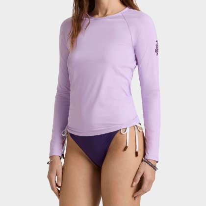 Vilebrequin - Langärmeliger Top Solid Rashguard Für Damen - Rashguard - Fly-out - Violett - Größe S – Bild 3