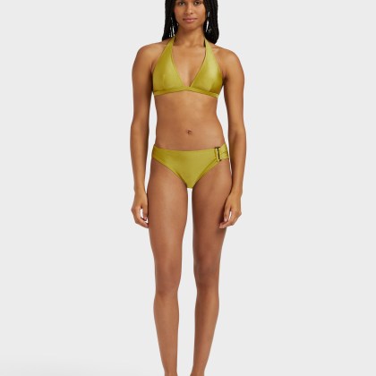 Vilebrequin - Mittelhohe Shiny Solid Stretch-bikinihose Für Damen - Bademode - Loon - Grün - Größe S – Bild 3