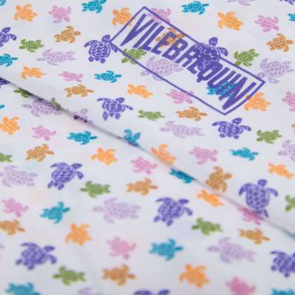 Vilebrequin - Micro Ronde Des Tortues Schal Aus Baumwollvoile - Halstuch - Bandano - Weiss - Größe OSFA – Bild 2