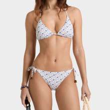 Vilebrequin - Micro Ronde Des Tortues Triangel-bikinioberteil Für Damen - Bademode - Fleur - Weiss - Größe S