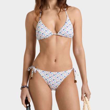 Vilebrequin - Micro Ronde Des Tortues Triangel-bikinioberteil Für Damen - Bademode - Fleur - Weiss - Größe S – Bild 2
