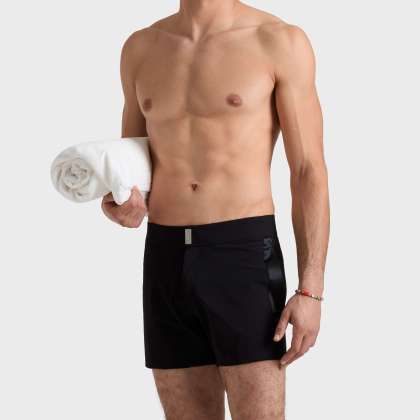 Vilebrequin - Herren-badeshorts Mit Flachem Bund Tailoring - Bademode - Midnight - Schwarz - Größe M – Bild 3
