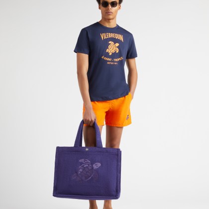 Vilebrequin - T-shirt Aus Baumwolle Mit Logoprägung Für Herren - T-shirt - Portisol - Blau - Größe L