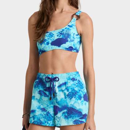 Vilebrequin - Coral Reef Stretch-badeshorts Für Damen - Shorty - Fabya - Blau - Größe L – Bild 3