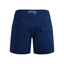 Vilebrequin - Kurze Fish Net Badeshorts Mit Flachem Bund Für Herren - Bademode - Menise - Blau - Größe XXL