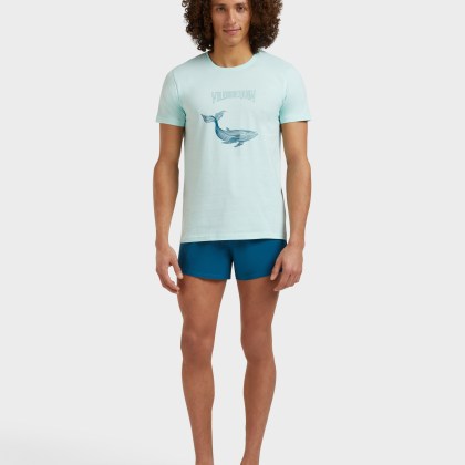 Vilebrequin - Placed Whale T-shirt Aus Bio-baumwolle Für Herren - T-shirt - Thom - Blau - Größe XL – Bild 3