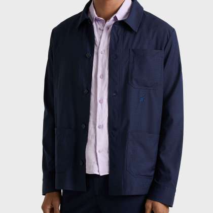 Vilebrequin - Micro Carreaux Herren-overshirt Aus Wolle - Jacke - Corentin - Blau - Größe L – Bild 3