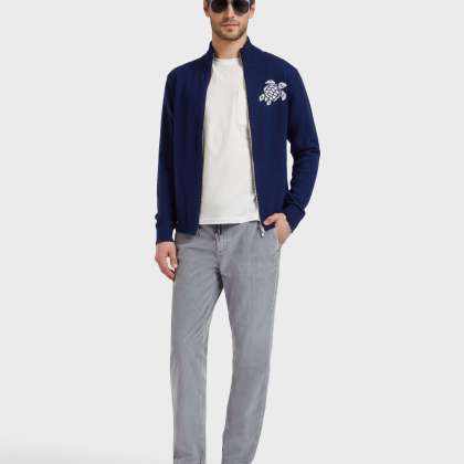 Vilebrequin - Hose Mit Elastikbund Aus Samt Für Herren - Hose - Clemence - Grau - Größe 36 – Bild 6