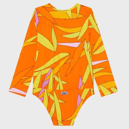 Vilebrequin - Madrague Rashguard-badeanzug Für Mädchen - Rashguard - Galaxie - Orange - Größe 2 – Bild 2