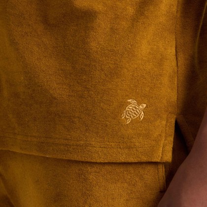 Vilebrequin - Solid Bowling-hemd Aus Frottee Für Herren - Hemd - Charli - Marone - Größe L – Bild 5