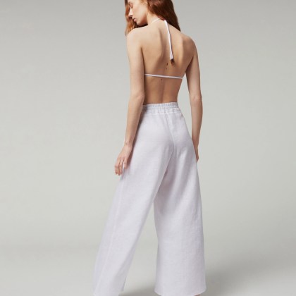 Vilebrequin - Weiße Leinenhose Für Damen - Vilebrequin X Angelo Tarlazzi - Hose - Lamiss - Weiss - Größe L – Bild 4