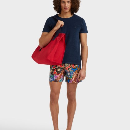 Vilebrequin - Men Swim Shorts Hawaiian Patchwork - Vbq X Palm Angels - Bademode - Moorea - Blau - Größe M – Bild 5