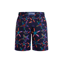 Vilebrequin Lange Disco Stars Stretch-badeshorts Für Herren - Okorise - Blau - Größe M