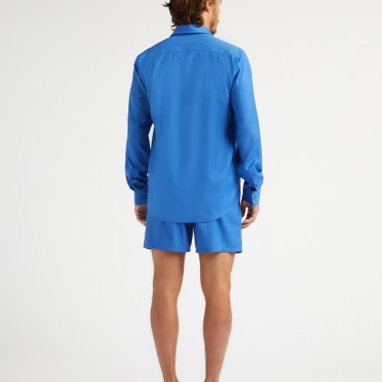 Vilebrequin - Solid Hemd Aus Wolle Für Herren - Hemd - Cool - Blau - Größe L