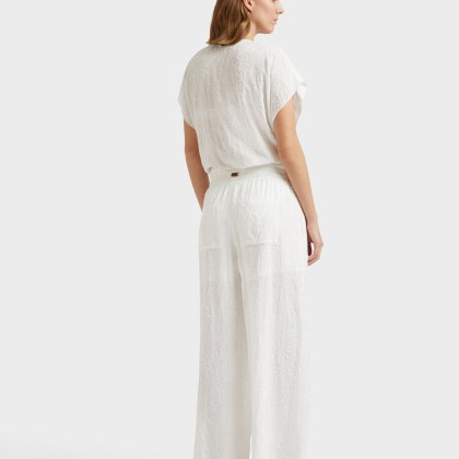 Vilebrequin - Seashells Damenhose Aus Viskose Mit Elastischem Bund - Hose - Lacy - Weiss - Größe XL – Bild 4