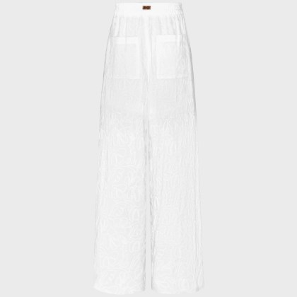 Vilebrequin - Seashells Damenhose Aus Viskose Mit Elastischem Bund - Hose - Lacy - Weiss - Größe L – Bild 2