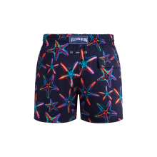 Vilebrequin Kurze Disco Stars Stretch-badeshorts Für Herren - Moorise - Blau - Größe XXL