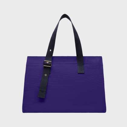 Vilebrequin - Große Einfarbige Strandtasche Aus Baumwolle - Strandtasche - Bagsu - Violett - Größe OSFA – Bild 2