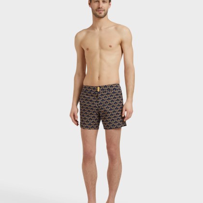 Vilebrequin - Kurze Turtles Chain Stretch-badeshorts Mit Flachem Bund Für Herren - Bademode - Menise - Blau - Größe XXXL – Bild 3
