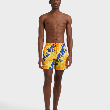 Vilebrequin - Ultraleichte Und Verstaubare Starlight Badeshorts Für Herren - Bademode - Mahina - Orange - Größe S – Bild 3