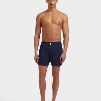 Vilebrequin - Solid Stretch-badeshorts Mit Flachem Bund Für Herren - Bademode - Merise - Blau - Größe XL – Bild 3
