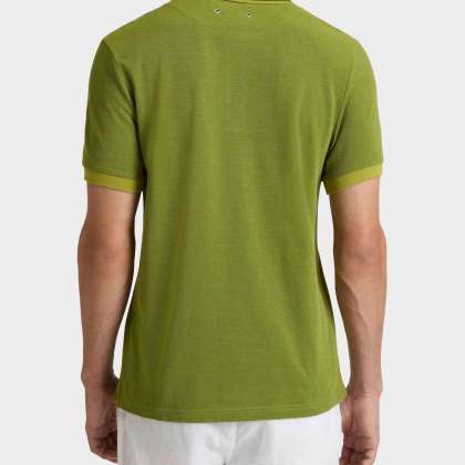 Vilebrequin - Solid Polohemd Aus Baumwolle Mit Changierendem Effekt Für Herren - Polohemd - Palatin - Grün - Größe XL – Bild 4