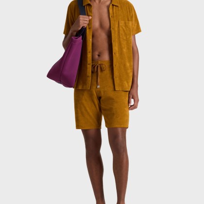 Vilebrequin - Jacquard-bermudashorts Aus Frottee - Bermuda - Bolide - Marone - Größe M – Bild 3