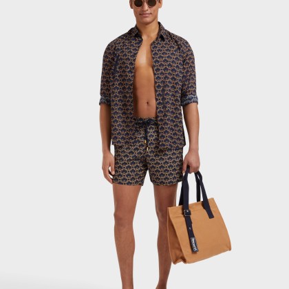 Vilebrequin - Turtles Chain Stretch-badeshorts Für Herren - Bademode - Monrise - Blau - Größe M – Bild 5