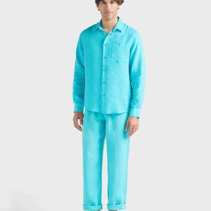 Vilebrequin - Solid Hemd Aus Leinen Für Herren - Hemd - Caroubis - Grün - Größe XXL – Bild 3