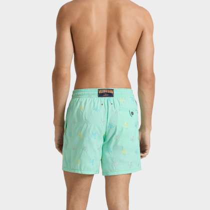 Vilebrequin - Herren-badeshorts Micro Tortues Diagonales Bestickt – Limitierte Auflage - Bademode - Mistral - Grün - Größe XL – Bild 4