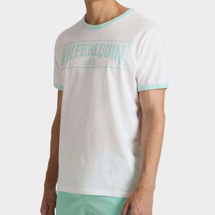 Vilebrequin - T-shirt Aus Leichtem Baumwolljersey Mit Zweifarbigem Logo Für Herren - T-shirt - Partisol - Blau - Größe XL – Bild 3