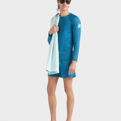 Vilebrequin - Langärmeliger Solid Rashguard Für Herren - Rashguard - Regulary - Blau - Größe S – Bild 5