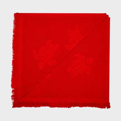 Vilebrequin - Strandtuch Aus Bio-baumwolle Schildkröten-jacquard - Strandtuch - Santah - Rot - Größe OSFA – Bild 2