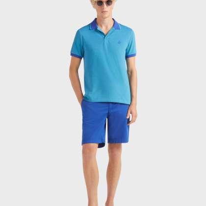 Vilebrequin - Turtle Stretch-bermudashorts Aus Baumwolle Für Herren - Bermuda - Levant - Blau - Größe 34 – Bild 5