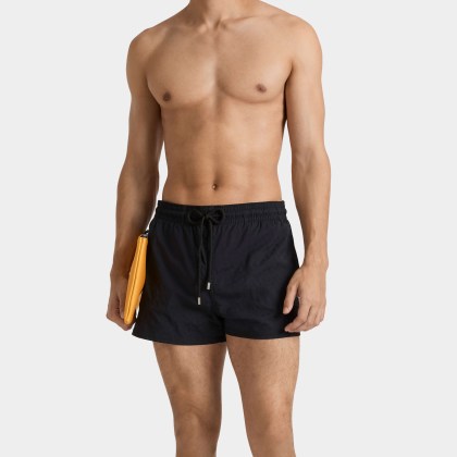 Vilebrequin - Kurze Jacquard Turtles Badeshorts Für Herren - Bademode - Manta - Schwarz - Größe S