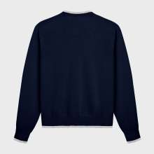 Seide Und Merinowolle Für Herren - Pullover - Pierre - Blau - Größe L