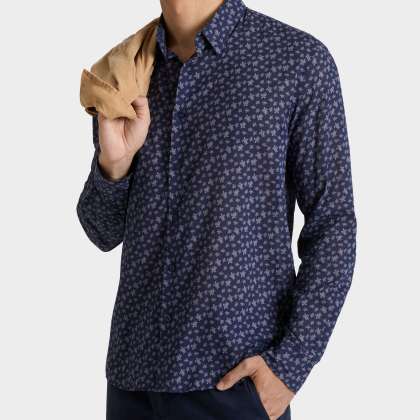 Vilebrequin - Men Cotton Voile Shirt Micro Ronde Des Tortues - Hemd - Caracal - Violett - Größe XXXL – Bild 3