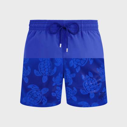 Vilebrequin - Mit Wasser Reagierende Ronde Des Tortues Maxi Badeshorts Für Herren - Bademode - Moorea - Blau - Größe XL – Bild 5