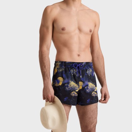 Vilebrequin - Kurze Coral Reef Stretch-badeshorts Für Herren - Bademode - Manta - Schwarz - Größe L – Bild 3